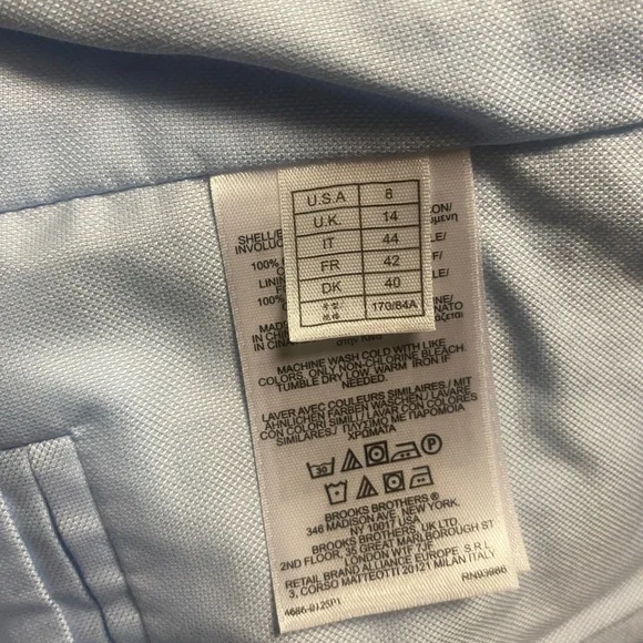 Brooks Brothers Red and Blue Blazer Tailored Suit Jacket Size 8 - Picture 5 of 6